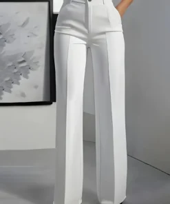 Alternative view of European and American cross-border 2025 new women's high-waisted, draped, straight-cut, simple suit pants for women
