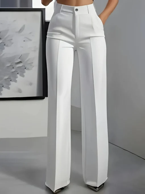 High-waisted draped straight-cut suit pants for women in European and American styles - Image 2