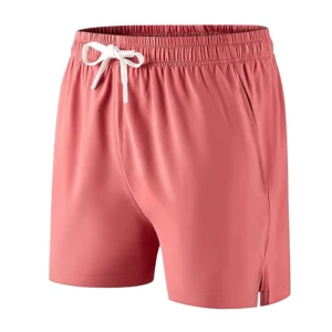 Running Shorts Quick Dry Breathable Pants for Men Outdoor Sports and Fitness - watermelon red, M(50 kg-55 kg)