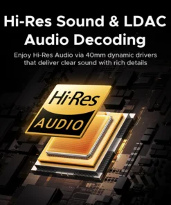 Alternative view of UGREEN Studio Pro Wireless Headphones - Over-Ear, 48dB Active Noise Cancellation, Hi-Res Audio, 120h Playtime