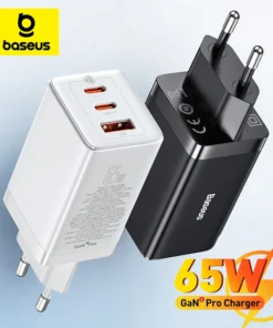 Baseus 65W GaN Charger Quick Charge Type C PD QC Charger USB Charger Portable Fast Charger For Laptop iPhone 17 16 15 14 13 Pro