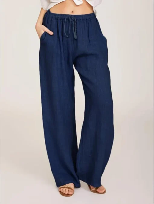 Loose Cotton Hemp Casual Pants with Comfortable Fit for Women in Summer and Autumn - Image 3