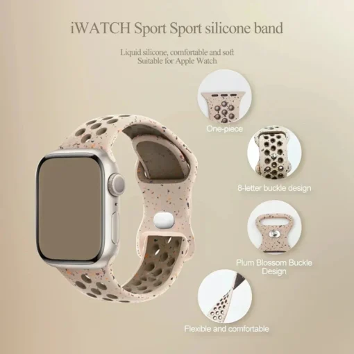 Sport Strap for Apple Watch - Flexible and Comfortable Design - Compatible with Multiple Sizes - Image 5
