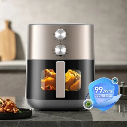 Midea 6.5L Air Fryer with Large View Window and Steam Grill for Efficient Cooking - Image 4
