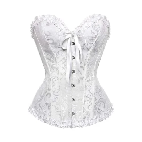 Alternative view of BurVogue Women Lace Up Sexy Floral Boned Corset Overbust Body Shaper BustierLingerie Bodyshaper Top Corsets Top