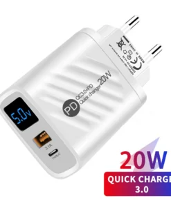 20W Fast Charging USB Wall Adapter for iPhone, Samsung, Xiaomi, and Huawei