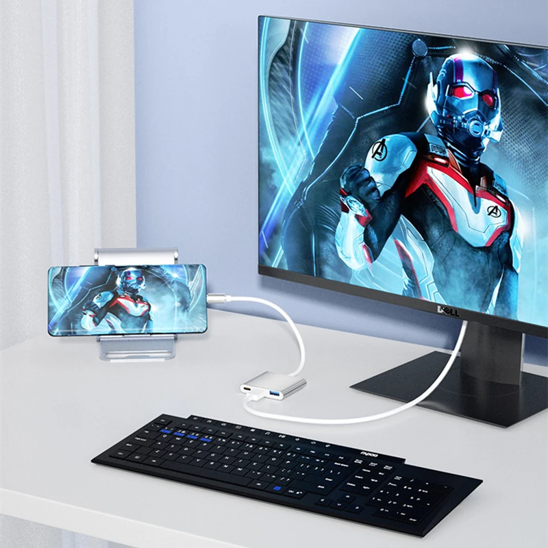 USB C Hub with 4K HDMI-Compatible Output and USB 3.0 PD Charging for MacBook, iPad, and Samsung Devices - Image 4