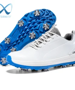 Hot Sale Lersure Golf Shoes Men Waterproof Golf Spikes Sneakers Professional Non-Slip Golf Footwear Trainers Luxury Sports Shoes
