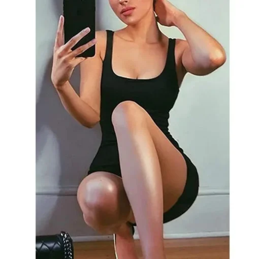 Sheath Dress for Women with Spaghetti Straps and Slim Fit Design - Image 5