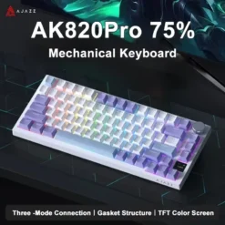 AJAZZ AK820/AK820Pro Gaming Mechanical Keyboard 75% Layout, Wired and Bluetooth, for Laptops and PCs