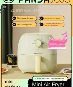 Alternative view of 2L Mini Air Fryer - Oil-Free Electric Fryer for Home and Dorm Use