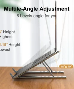 Alternative view of Aluminum Portable Laptop Stand – Foldable Computer Holder for MacBook and PC