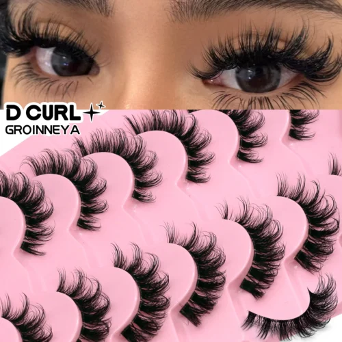 Alternative view of Veltrinay Fake Lashes Mink Lashes Plush 3D False Eyelashes Clear band Accent Cat Eye Lashes False Lashes Makeup