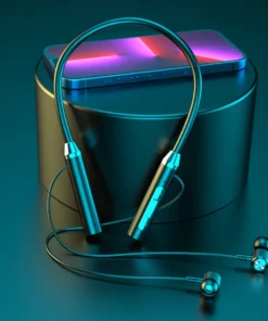 Alternative view of Wireless Bluetooth Earphones Neckband Headphones Gaming Stereo Sports Headset Halter Waterproof Magnetic Earbud with LED Display