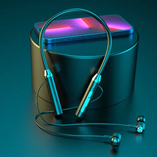 Alternative view of Wireless Bluetooth Earphones Neckband Headphones Gaming Stereo Sports Headset Halter Waterproof Magnetic Earbud with LED Display
