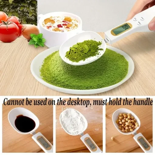 Mini Spoon Scale Digital Kitchen Scale with LCD Display for Measuring Food Weight up to 500g - Image 3