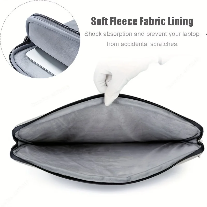 PU Leather Laptop Sleeve Case - Slim and Protective Design for 11-15 Inch Devices - Image 5