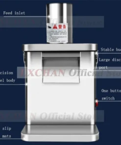 Alternative view of HomeWise Electric Vegetable and Fruit Slicer with 5 Blades - Cutting Machine for Cubes and Strips