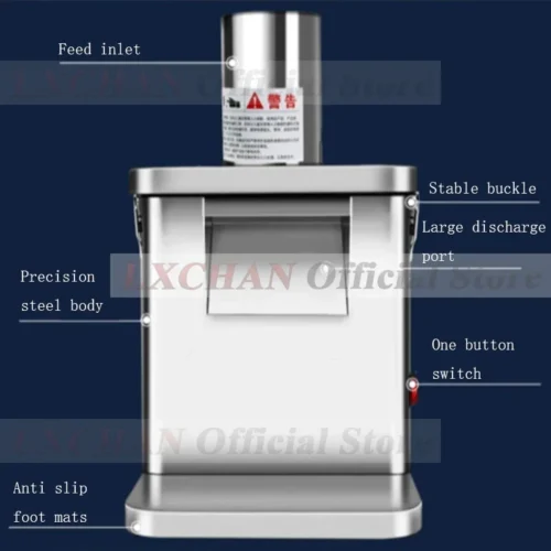 Alternative view of HomeWise Electric Vegetable and Fruit Slicer with 5 Blades - Cutting Machine for Cubes and Strips