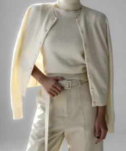 Blubelle Women's New Autumn Turtleneck Sleeveless Tank Top Soft Knit Button Up Cardigan Sweater Fashion Sets