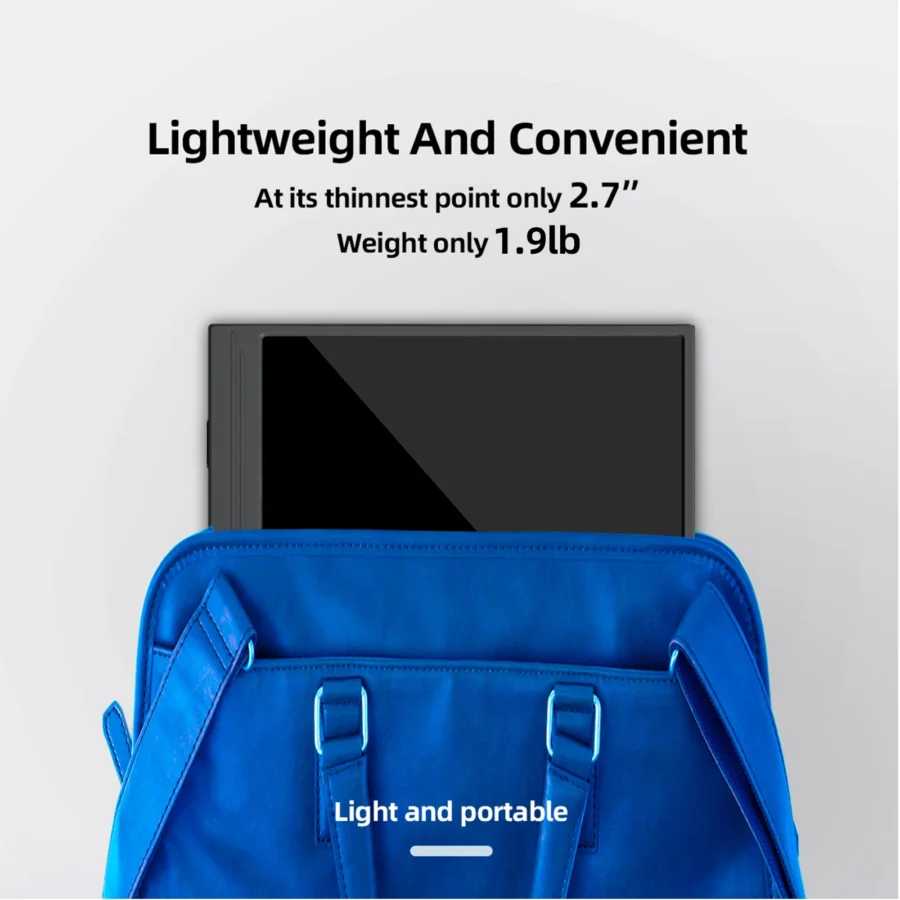 14-Inch Portable Monitor - 1920x1080, 60Hz, 400cd/m² for Laptop, Xbox, PS4/5, Switch - Image 5