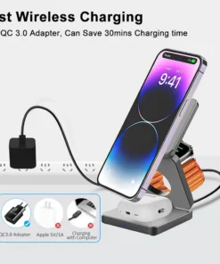 Alternative view of Apple 3-in-1 Foldable Magnetic Wireless Charger for iPhone