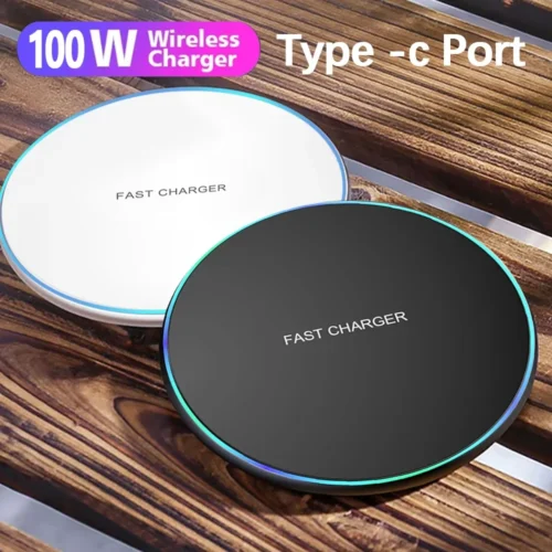 100W Wireless Charger USB C Pad Quick Charge QC 3.0 For iPhone 16 15 14 13 12 11 XR 8 Samsung S24 S23 S22 Fast Charging Station