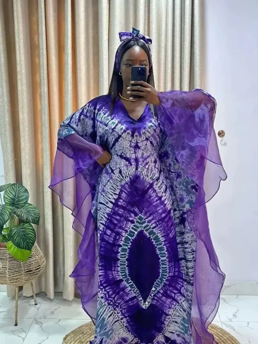 Dashiki Ankara Maxi Gown with Traditional Design for Women - Image 4