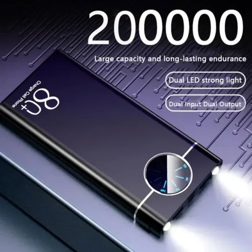 Alternative view of Power Bank 200000mAh, Aluminum Alloy, Multi-Socket, Fast Charging, Portable