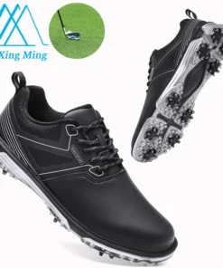 Waterproof Golf Shoes Men High quality Leather Professional Outdoor Golfing Sneakers Walking Exported To Europe And America40-47