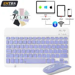 Mini Wireless Bluetooth Keyboard and Mouse Combo for iPad, Phone, and Tablet Users