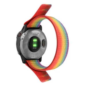 QuickFit Nylon Loop Strap for Garmin Tactix 7, Fenix 7X, 6 PRO, 5, 3 - 22mm, 26mm Braided Watchband