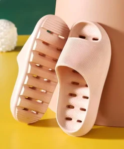 Alternative view of Men's EVA Anti-Slip Quick-Drying Shower Slippers - Summer Indoor Home Footwear