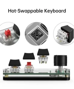 Alternative view of RGB 3 key Customize Wired Mini Keyboard Macro Knob Copy Paste Shortcut Key E-sports Game Mechanical Hot Swap Mini Keyboard