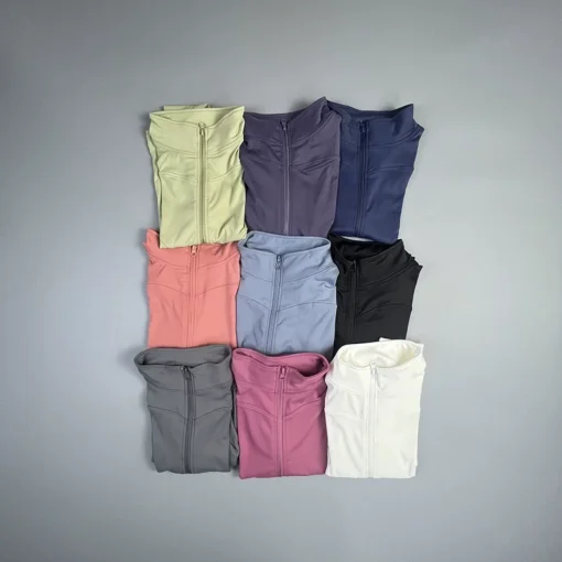 Yoga Jacket with Zipper Closure and Slimming Design for Women - Image 6