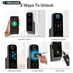 Alternative view of Tuya Smart Door Lock - Waterproof Fingerprint and Bluetooth Access with Remote Control via TTLock App