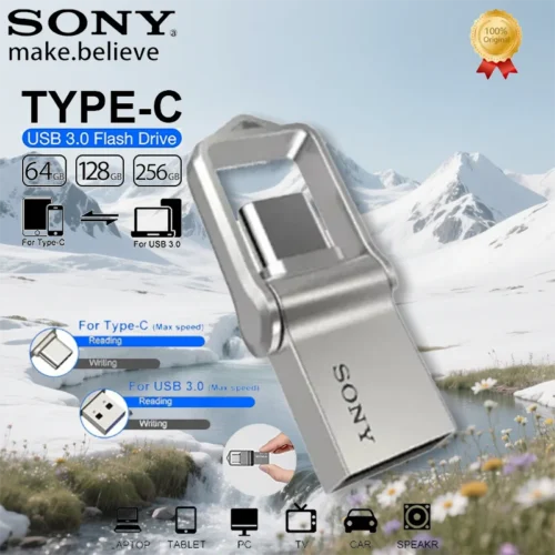 Sony 2TB USB Type-C Flash Drive - High-Speed Metal Pen Drive for Phones