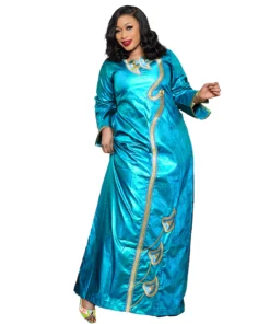 Alternative view of Bazin Riche Plus Size Women's Embroidered Elegant Party Dress