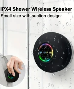 Waterproof Mini Bluetooth Shower Speaker with Suction Cup and Handsfree Mic