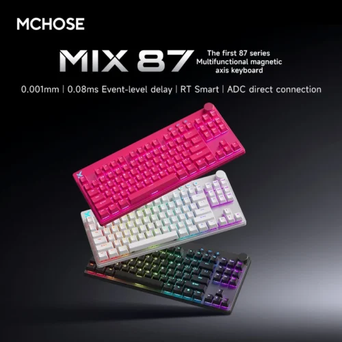 Mchose Mix87 Magnetic Swtich Keyboard Wired Gaming Keyboard 8K+256K Esport 0.08ms Low Latency E-Sports Custom Gamer Accessories