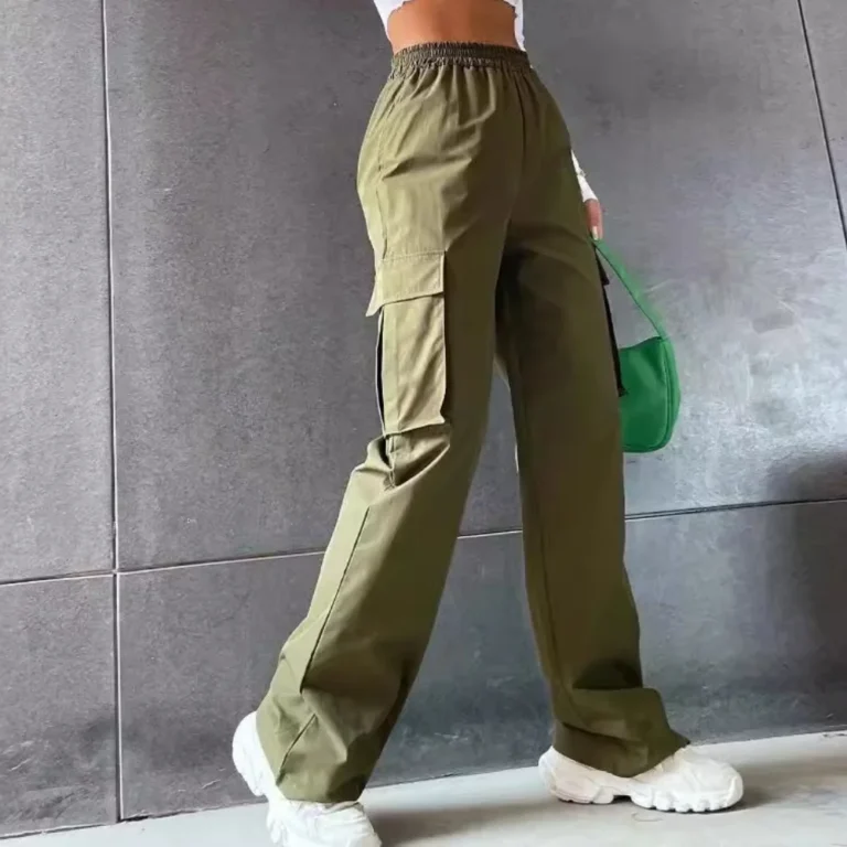 Chic Women's Baggy Joggers - High Waist Cargo Pants - Image 7