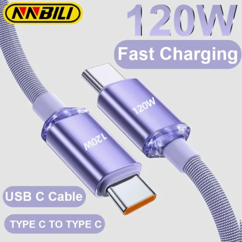 NNBILI 120W USB-A to USB-C Fast Charging Cable