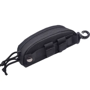 Tactical Eyewear Pouch - Shockproof and Dustproof Glasses Case for Outdoor Enthusiasts - black