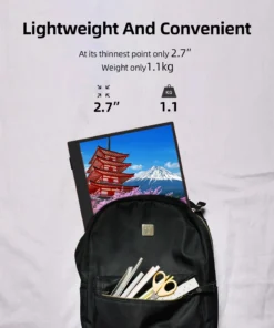 Alternative view of ZSUS 15.6-Inch Portable 1080P Monitor for Laptop, Xbox, PS4/5, Switch, and Mobile Devices