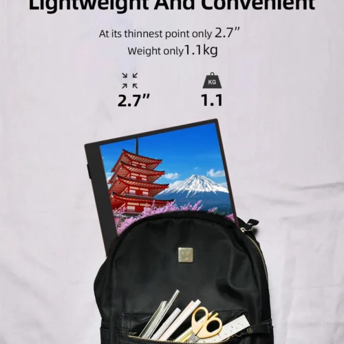 Alternative view of ZSUS 15.6-Inch Portable 1080P Monitor for Laptop, Xbox, PS4/5, Switch, and Mobile Devices