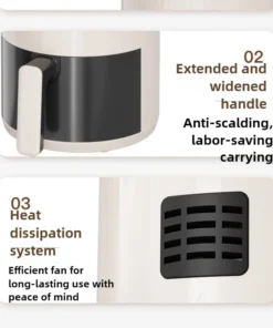 Alternative view of Braun 4.5L Air Fryer - Automatic All-in-One Electric Oven for Home Use