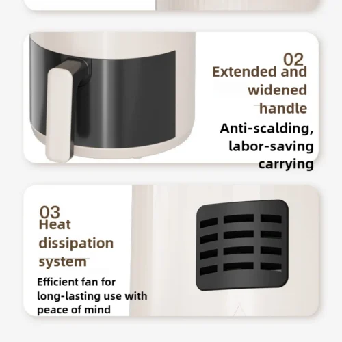 Alternative view of Braun 4.5L Air Fryer - Automatic All-in-One Electric Oven for Home Use