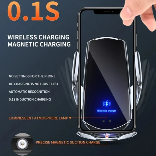 Alternative view of 15W Magnetic Wireless Car Charger Mount for iPhone and Samsung
