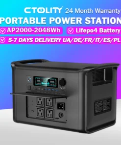 EcoFlow 2000Wh Portable Power Station – Large Capacity Power Bank for Camping and Outdoors