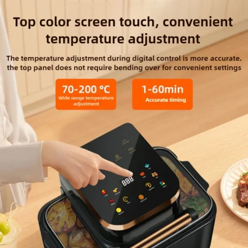 220V Multifunctional Air Fryer - Smokeless and Oil-Free Non-Stick Design - Image 2
